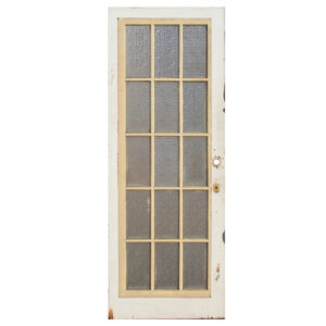 Salvaged 30″ Divided Light Door with Florentine Glass