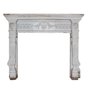 Salvaged Antique Figural Fireplace Mantel, “Green Man”
