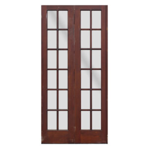 Reclaimed Pair of Antique 45″ French Doors, Divided Light