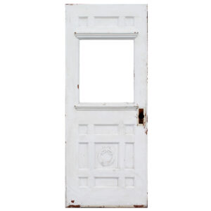 Antique 32″ Decorative Cottage Door, Wreath
