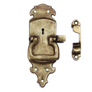Matching Antique Cast Brass Icebox Latches, Right Swing
