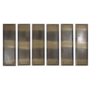 Antique Matching Brass Flashed Push Plates, Early 1900s
