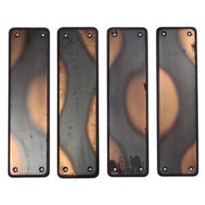 Antique Matching Copper Flashed Push Plates, Early 1900s