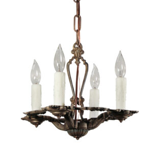 Antique Four-Light Chandelier, Early 1900’s