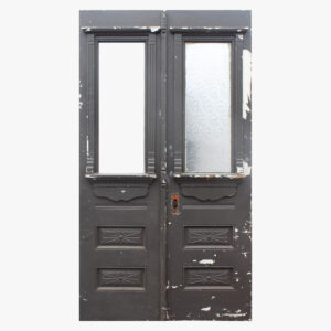 Antique Pair of Reclaimed 45″ Double Doors with Windows