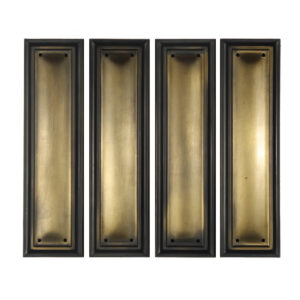 Matching Antique “Duquesne” Push Plates by Pexto, New Old Stock