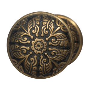 Antique Bronze “Butterfly” Door Knob Set by Branford, c. 1893