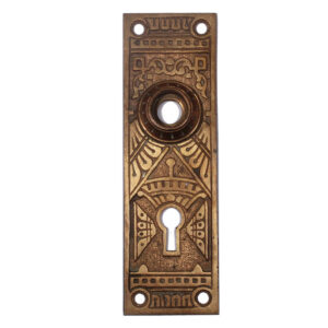 Antique Cast Bronze Eastlake Doorplate, Late 19th Century