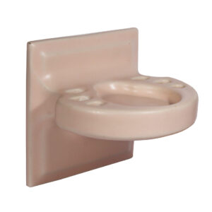 Pink Antique Cup & Toothbrush Holder by American Co.