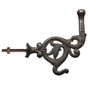 Matching Antique Cast Iron Victorian Hall Tree Hooks, Late 1800s