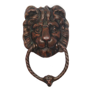 Antique Bronze Lion Door Knocker, C. 1900