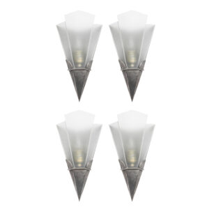 Matching Pairs of Antique Art Deco Corner Sconces, c. 1930