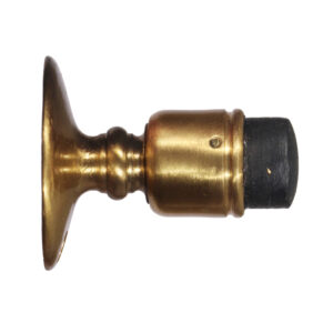 Antique Cast Bronze Commercial Wall-Mount Brass Door Stops, New Old Stock