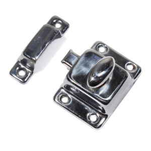 Antique New Old Stock Chrome Cabinet Spring Latch Sets, Safe MFG Co