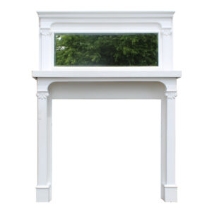 Antique Fireplace Mantel with Beveled Mirror, c. 1920