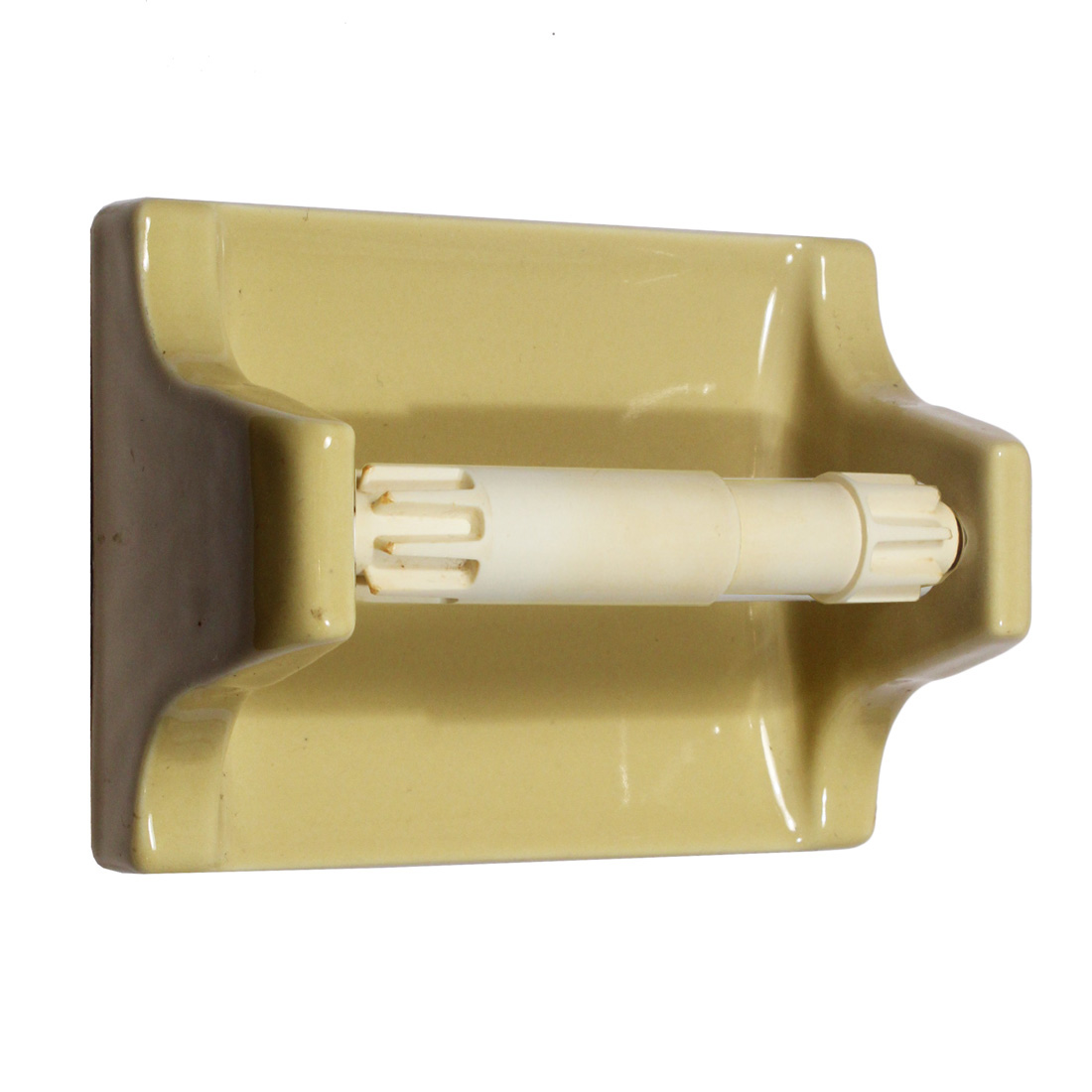 Antique Toilet Paper Holder, Yellow