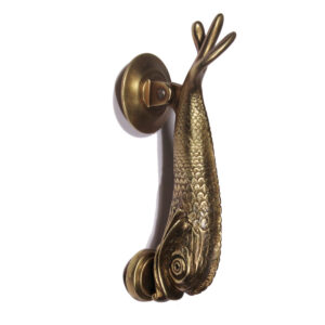 Antique Figural Dolphin Door Knocker, C. 1920