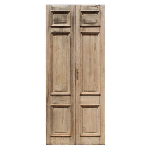 Salvaged Pair of Antique 45″ Solid French Doors, Late 19th Century