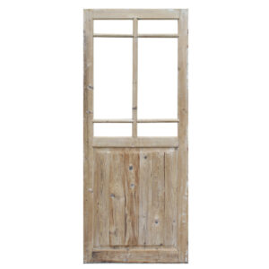 Antique 33” Reclaimed Door with Divided Windows, Late 1800’s