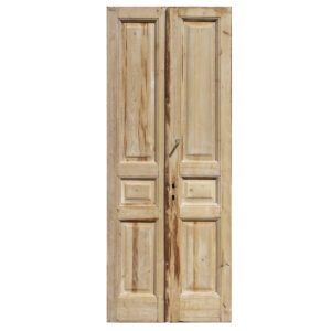 Pair of Reclaimed 35″ Solid French Doors, Late 1800’s