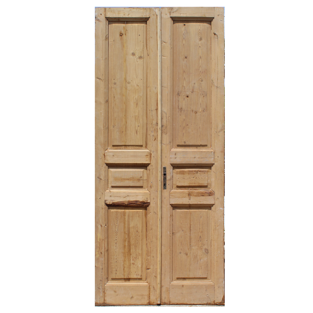 Pair of Salvaged 43″ Solid French Doors, Antique Doors