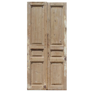 Salvaged Pair of 43″ Solid French Doors, Antique Doors