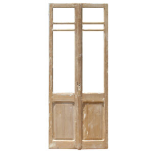 Pair of Reclaimed 33″ French Double Doors with Windows