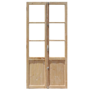 Reclaimed Pair of 36″ French Double Doors with Windows