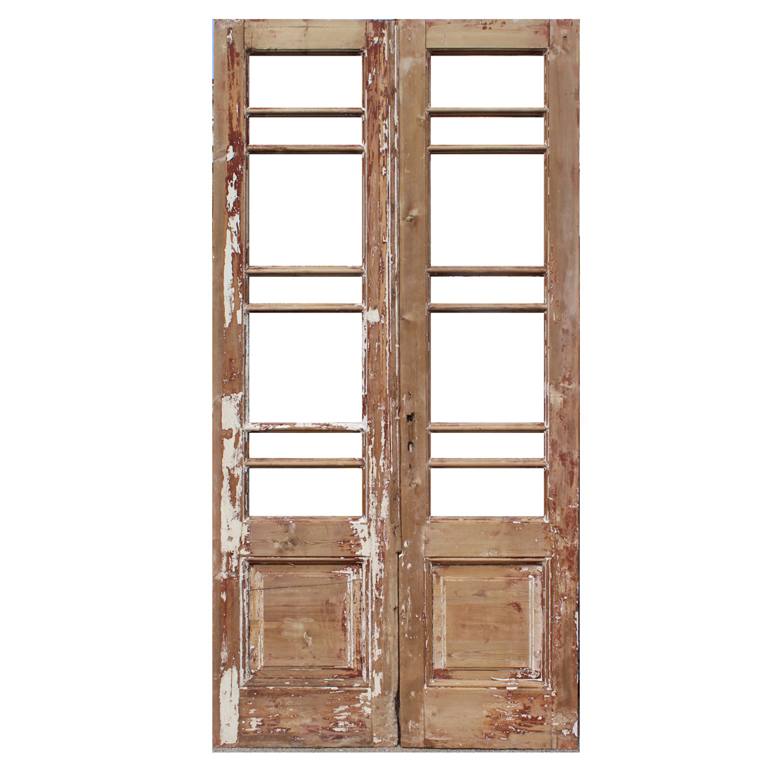 Salvaged Pair of Antique 42″ French Double Doors