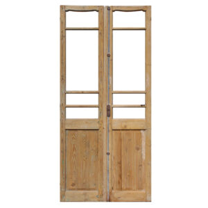 Pair of Antique 35″ French Double Doors with Windows