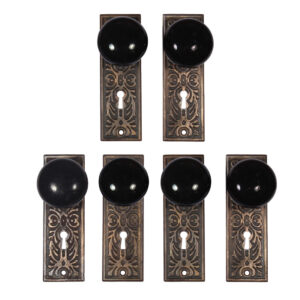 Matching Antique Eastlake Hardware Sets, Late 1800’s