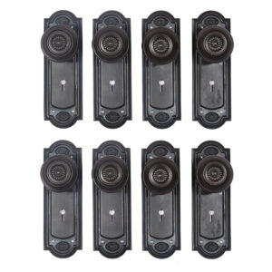 Matching Antique Door Hardware Sets, Flowers