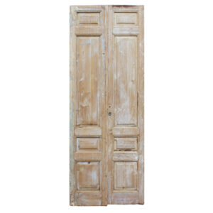 Reclaimed Pair of Antique 42″ Solid French Doors, Late 1800’s