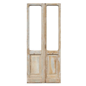 Pair of Salvaged 40″ French Double Doors, Antique Doors