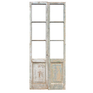 Antique Pair of Reclaimed 42″ French Double Doors