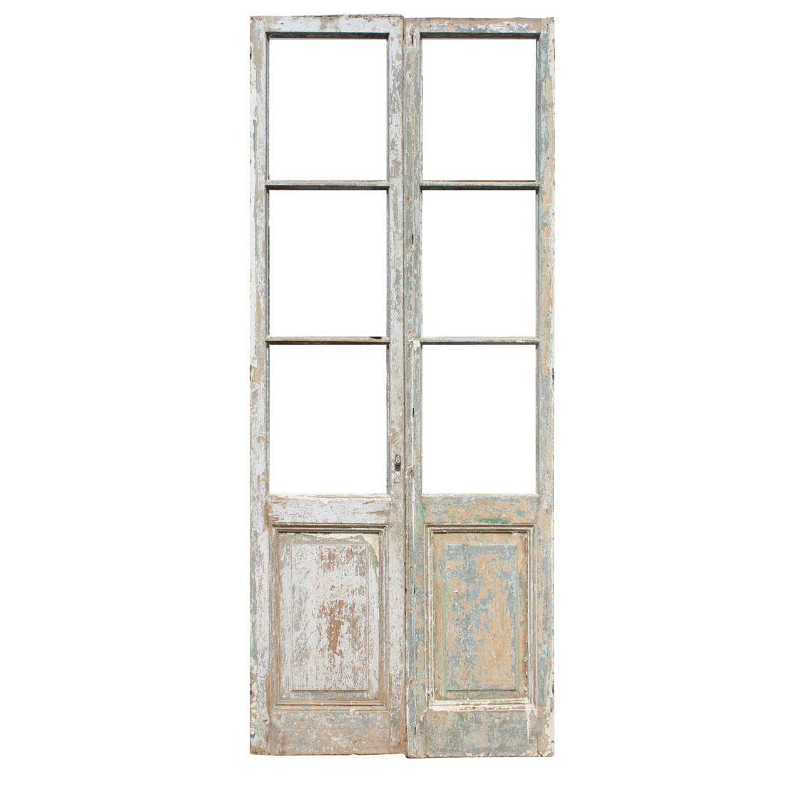 Antique Pair of Reclaimed 42″ French Double Doors