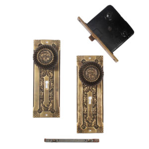 Antique Figural Cast Bronze “Fanciful Beast” Door Hardware Set by Corbin