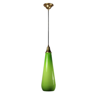Mid-Century Modern Pendant Light with Original Glass Shade