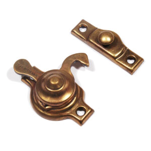 Antique New Old Stock Cast Bronze Casement Window Latches, c. 1887
