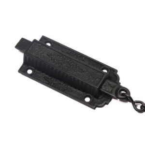 Antique Cast Iron Eastlake Surface Mount Chain Bolt, c. 1871