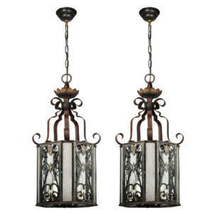 Matching Substantial Exterior Lantern Pendants, Antique Lighting