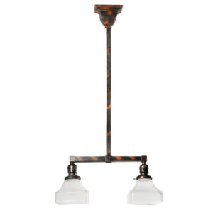 Antique Copper Flash Arts & Crafts Chandelier, c.1920