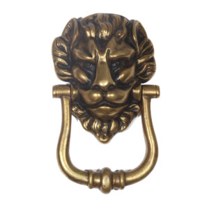 Cast Brass Lion Door Knocker, Antique Hardware