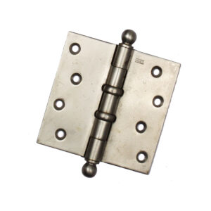 Matching Antique New Old Stock 4.5″ Hinges with Ball Finials, Hager