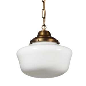 Brass Schoolhouse Pendant Light, Antique Lighting