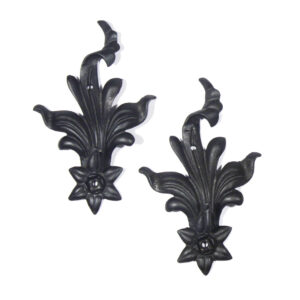 Matching Pairs of Antique Cast Iron Curtain Tie-Back Hooks, Early 1900’s