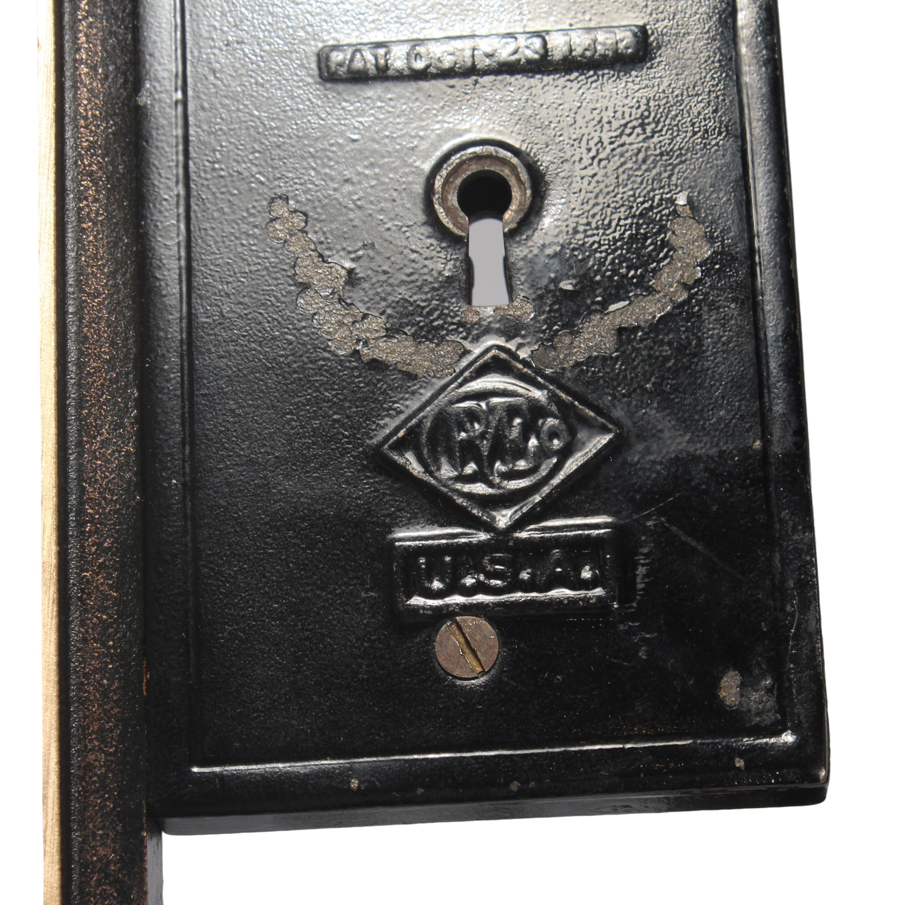 Antique Cast Bronze Pocket Door Hardware Set for Double Doors