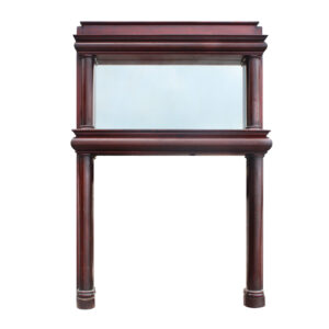 Antique Wood Fireplace Mantel with Mirror, Early 1900’s