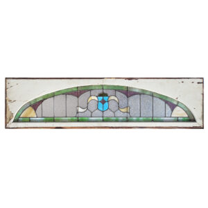 Salvaged Arched American Stained Glass Window Transom