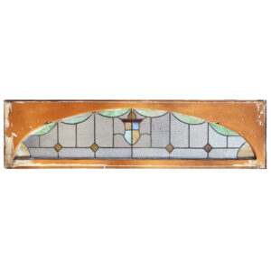 Reclaimed Antique Arched American Stained Glass Window Transom